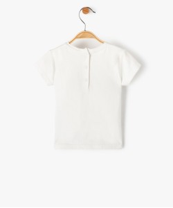 Tee-shirt bébé fille avec motif de Noël pailleté